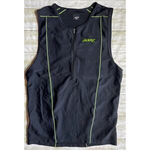 Zoot Women’s Black Cycling 1/2 Zip Up Jersey Tank Size L